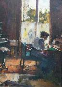 Frau am Schreibtisch Lesser Ury